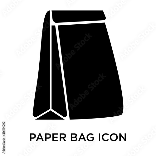 paper bag icons isolated on white background. Modern and editable paper bag icon. Simple icon vector illustration.