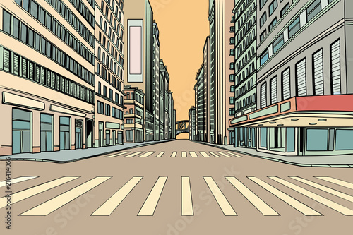 pedestrian crossing in the big city