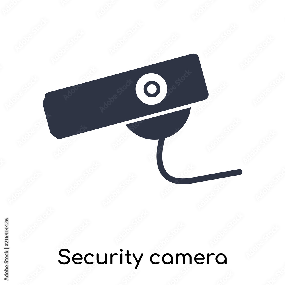 security camera icon isolated on white background. Simple and editable security camera icons. Modern icon vector illustration. security camera icon isolated on white background. Simple and editable security camera icons. Modern icon vector illustration.