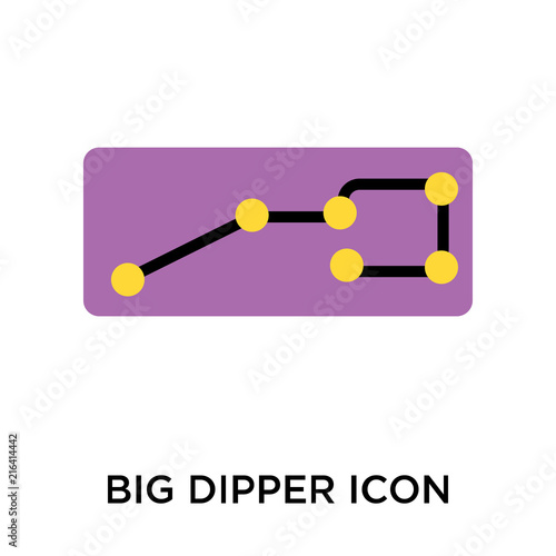 big dipper icon isolated on white background. Simple and editable big dipper icons. Modern icon vector illustration.