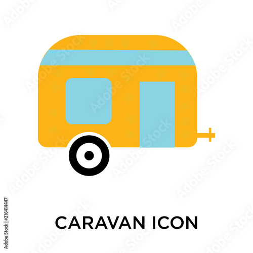 caravan icon isolated on white background. Simple and editable caravan icons. Modern icon vector illustration.