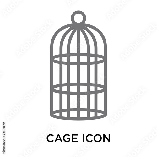 cage icons isolated on white background. Modern and editable cage icon. Simple icon vector illustration.