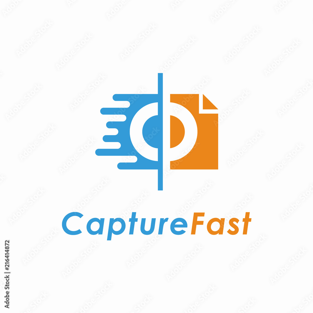 Capture Fast Logo Design Concept Capture Fast Logo Design Concept