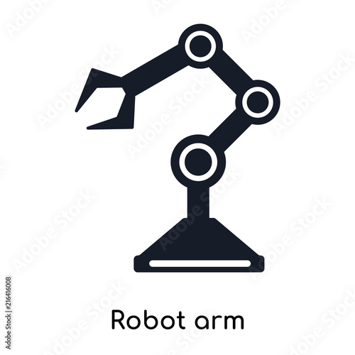 robot arm icons isolated on white background. Modern and editable robot arm icon. Simple icon vector illustration.