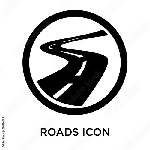 roads icons isolated on white background. Modern and editable roads icon. Simple icon vector illustration.