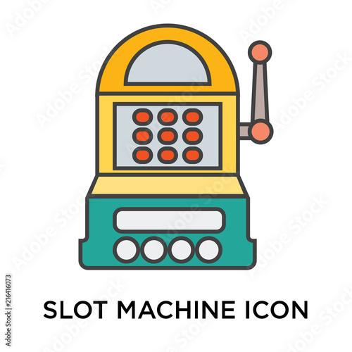slot machine icon isolated on white background. Modern and editable slot machine icon. Simple icons vector illustration.