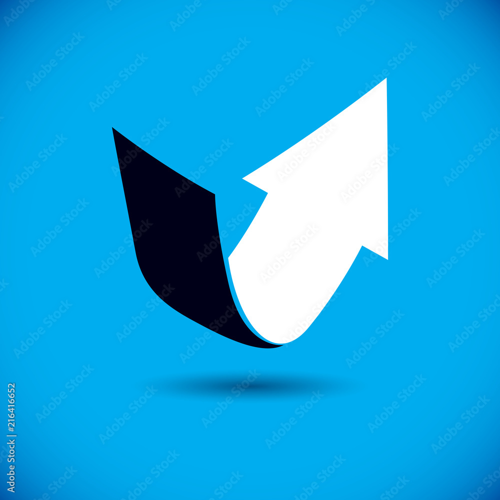 Vector rising arrow. Corporate development logo. Company growth concept. Vector rising arrow. Corporate development logo. Company growth concept.