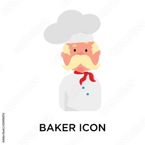 baker icon isolated on white background. Modern and editable baker icon. Simple icons vector illustration.