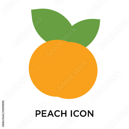peach icon isolated on white background. Simple and editable peach icons. Modern icon vector illustration.