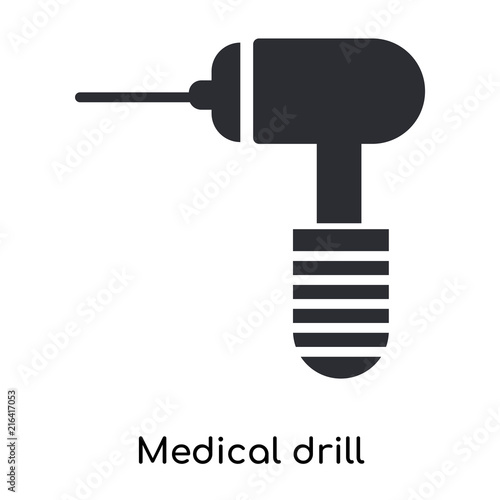 medical drill icon isolated on white background. Simple and editable medical drill icons. Modern icon vector illustration.