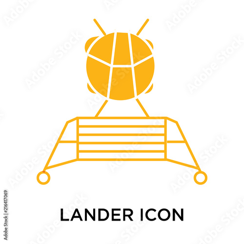 lander icon isolated on white background. Simple and editable lander icons. Modern icon vector illustration.