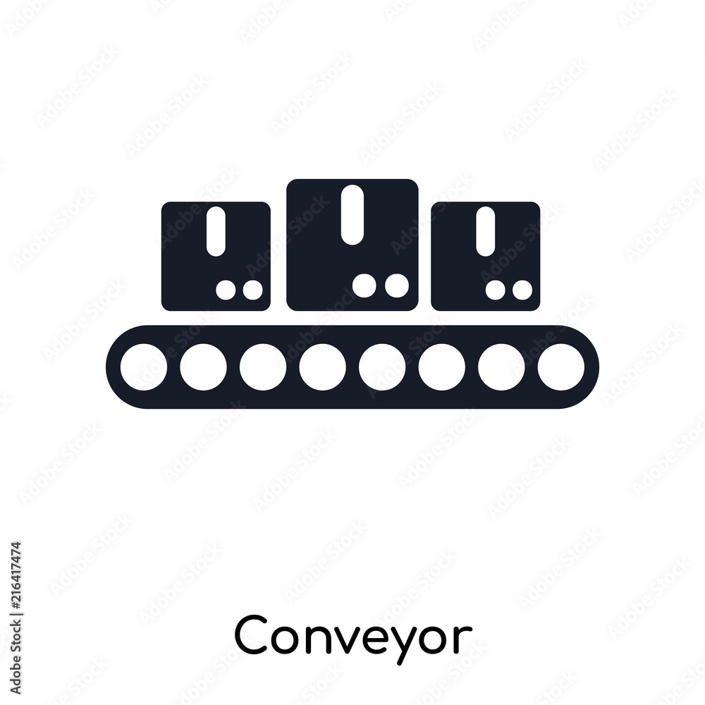 conveyor icons isolated on white background. Modern and editable conveyor icon. Simple icon vector illustration. conveyor icons isolated on white background. Modern and editable conveyor icon. Simple icon vector illustration.