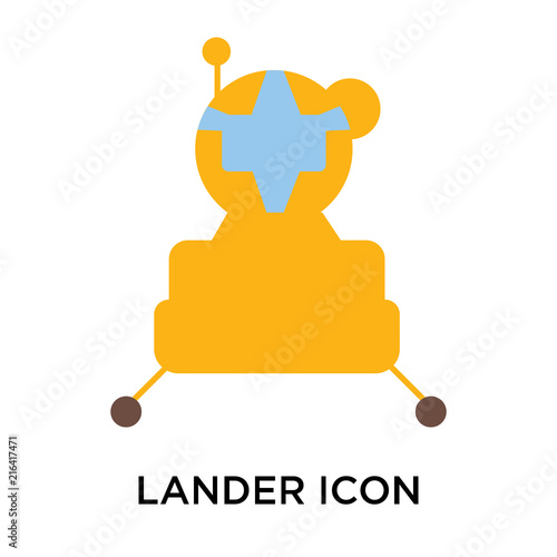 lander icon isolated on white background. Simple and editable lander icons. Modern icon vector illustration.