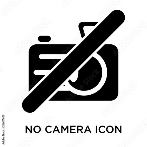 no camera icons isolated on white background. Modern and editable no camera icon. Simple icon vector illustration.