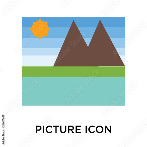 picture icon isolated on white background. Simple and editable picture icons. Modern icon vector illustration.