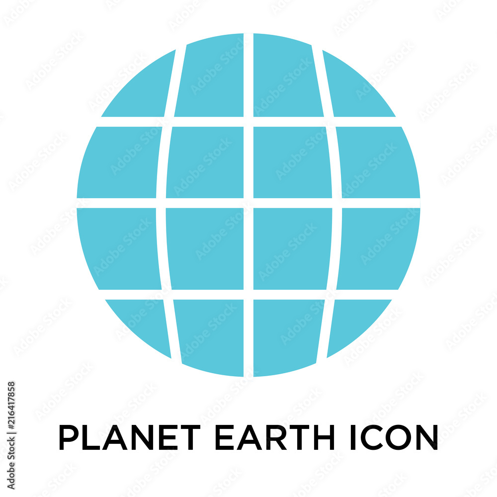 planet earth icon isolated on white background. Simple and editable planet earth icons. Modern icon vector illustration.