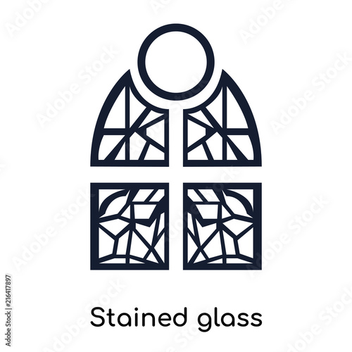 stained glass icons isolated on white background. Modern and editable stained glass icon. Simple icon vector illustration.
