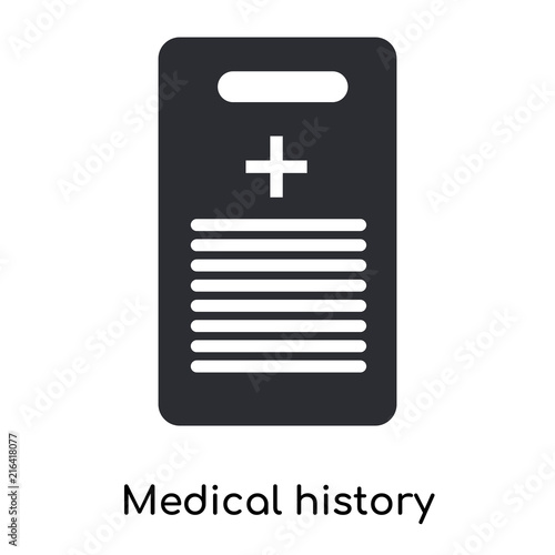 medical history icon isolated on white background. Simple and editable medical history icons. Modern icon vector illustration.