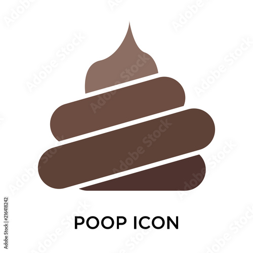poop icons isolated on white background. Modern and editable poop icon. Simple icon vector illustration.