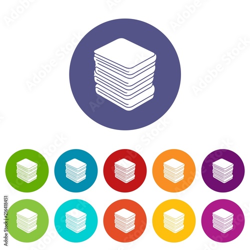 Arranged clothes icons color set vector for any web design on white background