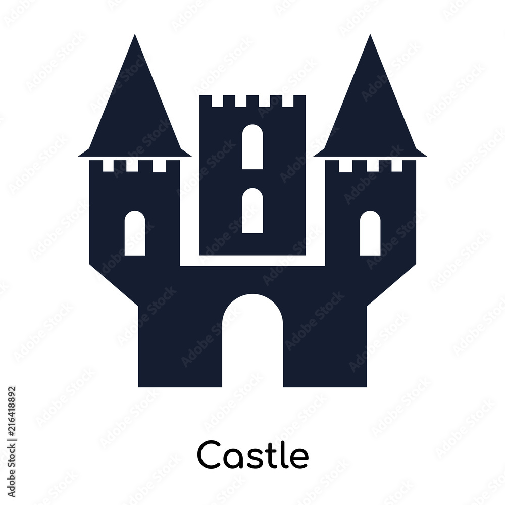 castle icons isolated on white background. Modern and editable castle icon. Simple icon vector illustration.