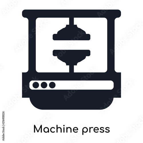 machine press icons isolated on white background. Modern and editable machine press icon. Simple icon vector illustration.