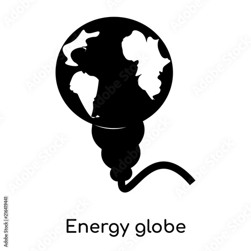energy globe icon isolated on white background. Modern and editable energy globe icon. Simple icons vector illustration.