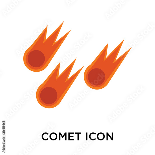 comet icon isolated on white background. Simple and editable comet icons. Modern icon vector illustration.