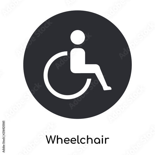 wheelchair icon isolated on white background. Simple and editable wheelchair icons. Modern icon vector illustration.
