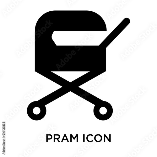 pram icon on white background. Modern icons vector illustration. Trendy pram icons