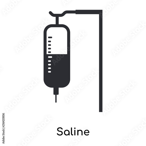 saline icon isolated on white background. Simple and editable saline icons. Modern icon vector illustration.