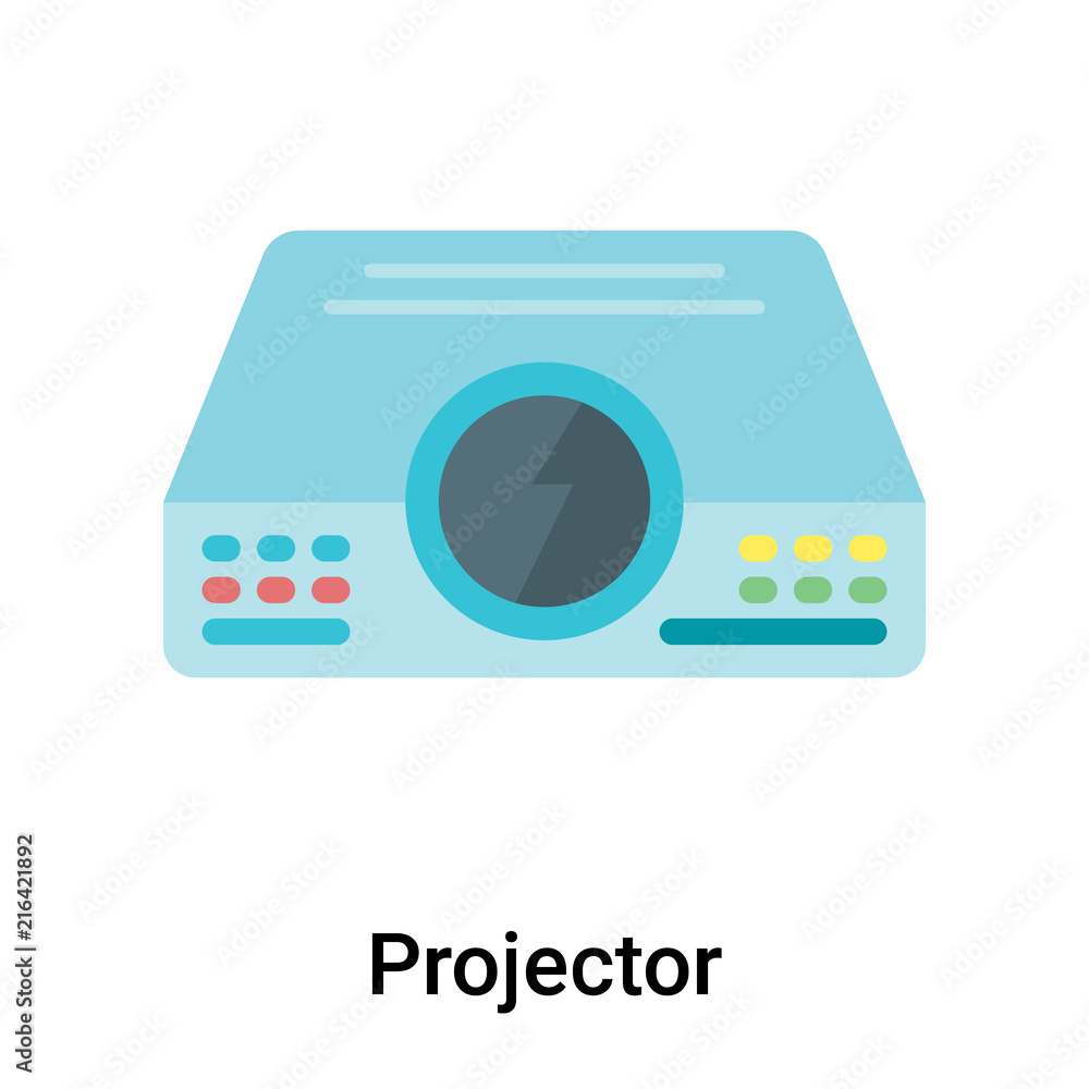 Projector icon vector sign and symbol isolated on white background, Projector logo concept Projector icon vector sign and symbol isolated on white background, Projector logo concept