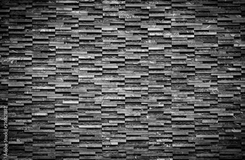 Modern Black and White Rectangle tiles Background with Vignette