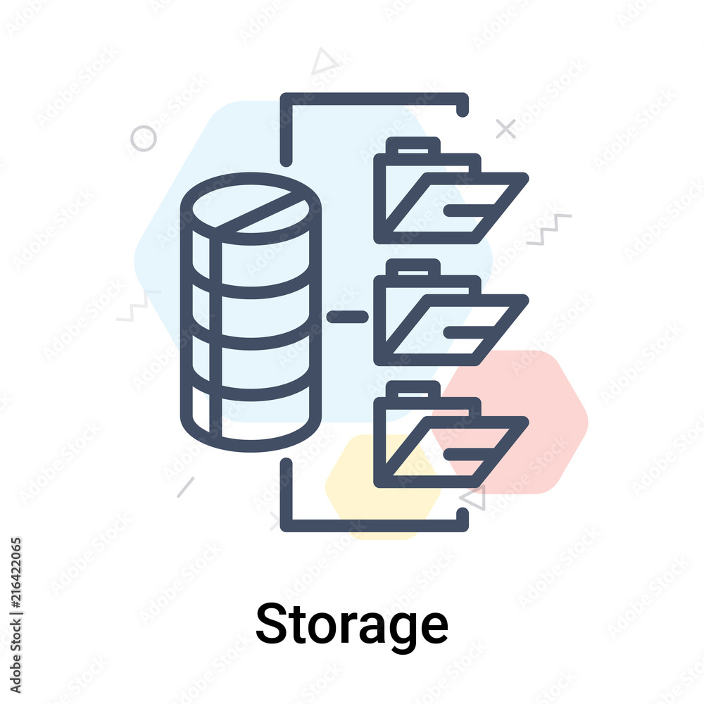 Storage icon vector sign and symbol isolated on white background, Storage logo concept Storage icon vector sign and symbol isolated on white background, Storage logo concept