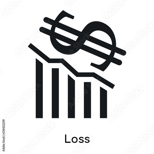 loss icon isolated on white background. Modern and editable loss icon. Simple icons vector illustration.