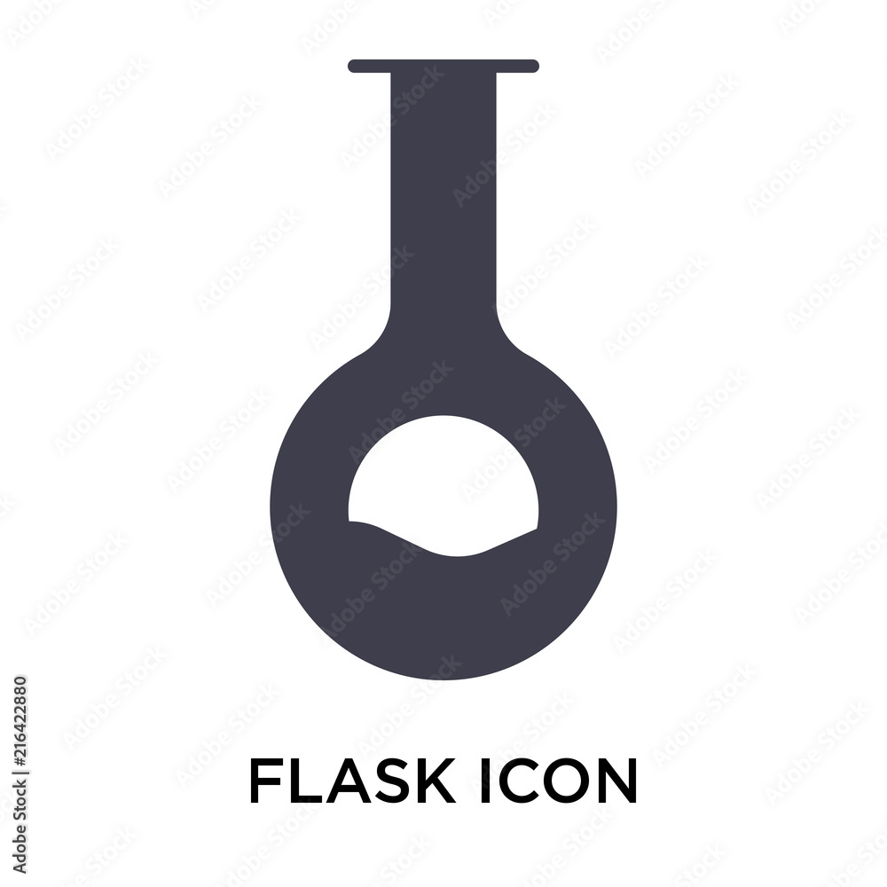 Flask icon vector sign and symbol isolated on white background, Flask logo concept Flask icon vector sign and symbol isolated on white background, Flask logo concept