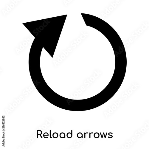 reload arrows icon isolated on white background. Modern and editable reload arrows icon. Simple icons vector illustration.