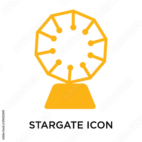 stargate icon isolated on white background. Simple and editable stargate icons. Modern icon vector illustration.