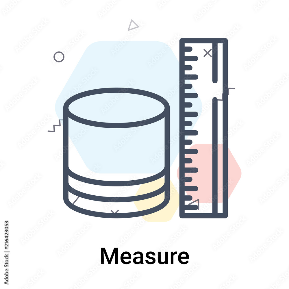 Measure icon vector sign and symbol isolated on white background, Measure logo concept Measure icon vector sign and symbol isolated on white background, Measure logo concept