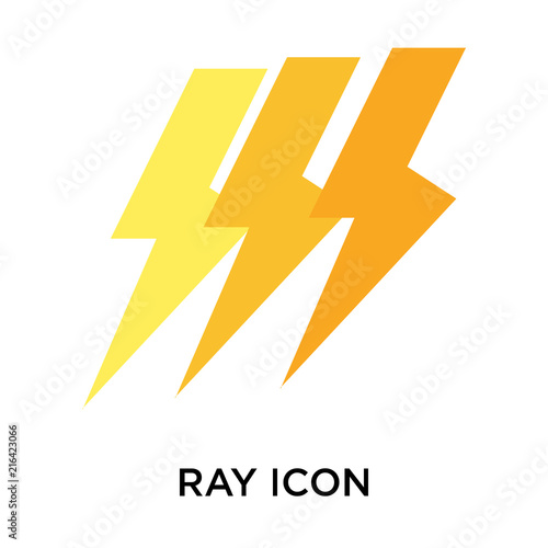 Ray icon vector sign and symbol isolated on white background, Ray logo concept
