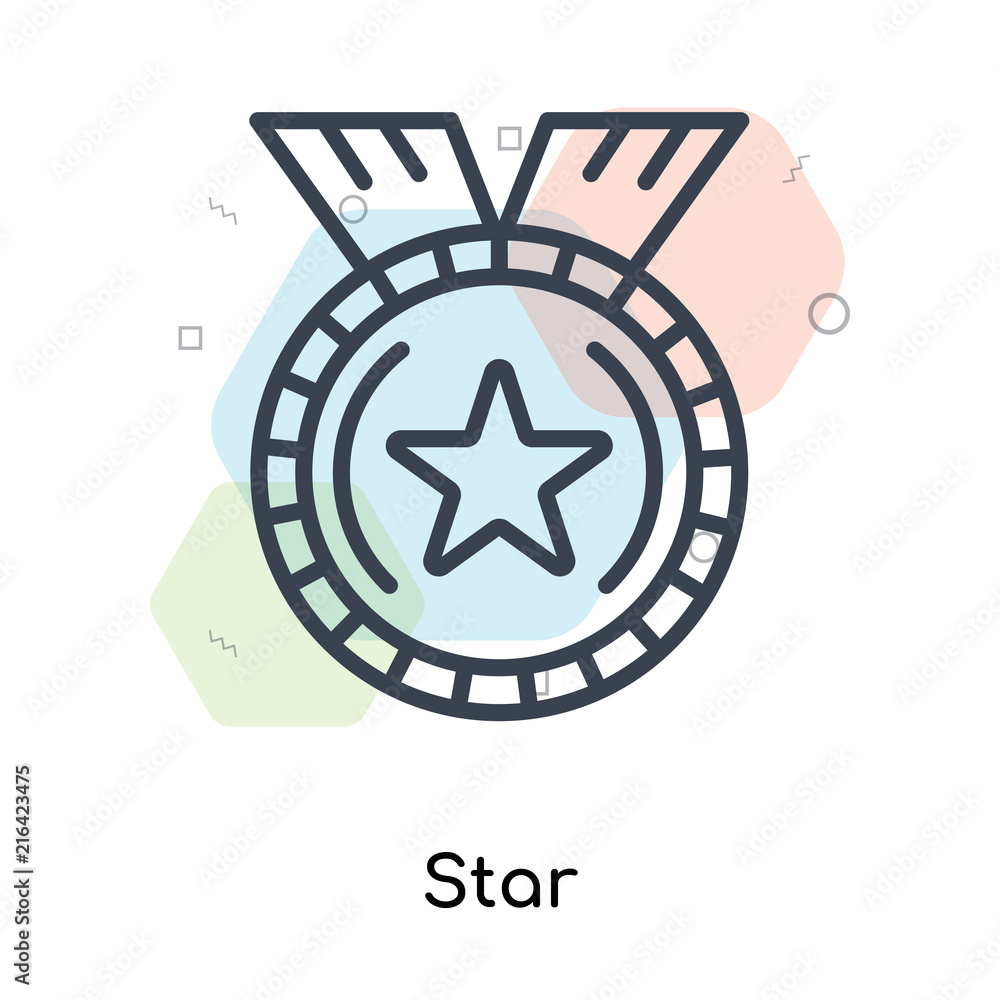 Star icon vector sign and symbol isolated on white background, Star logo concept Star icon vector sign and symbol isolated on white background, Star logo concept