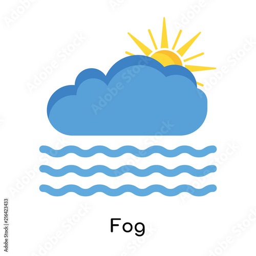 Fog icon vector sign and symbol isolated on white background, Fog logo concept
