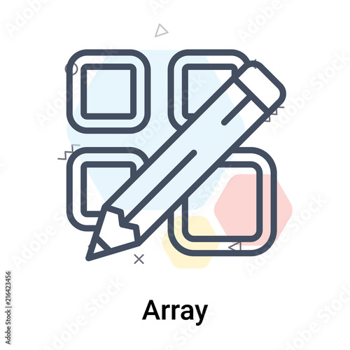 Array icon vector sign and symbol isolated on white background, Array logo concept