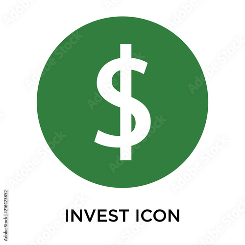 invest icon isolated on white background. Modern and editable invest icon. Simple icons vector illustration.