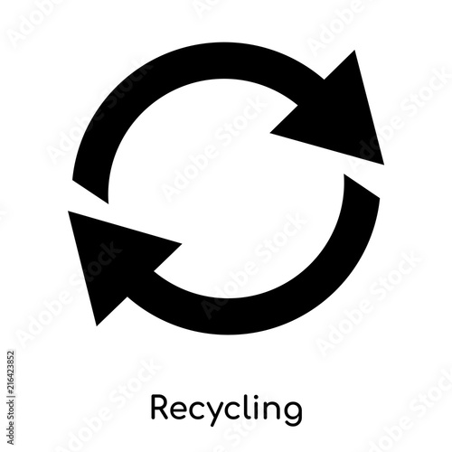 recycling symbol icon isolated on white background. Modern and editable recycling symbol icon. Simple icons vector illustration.