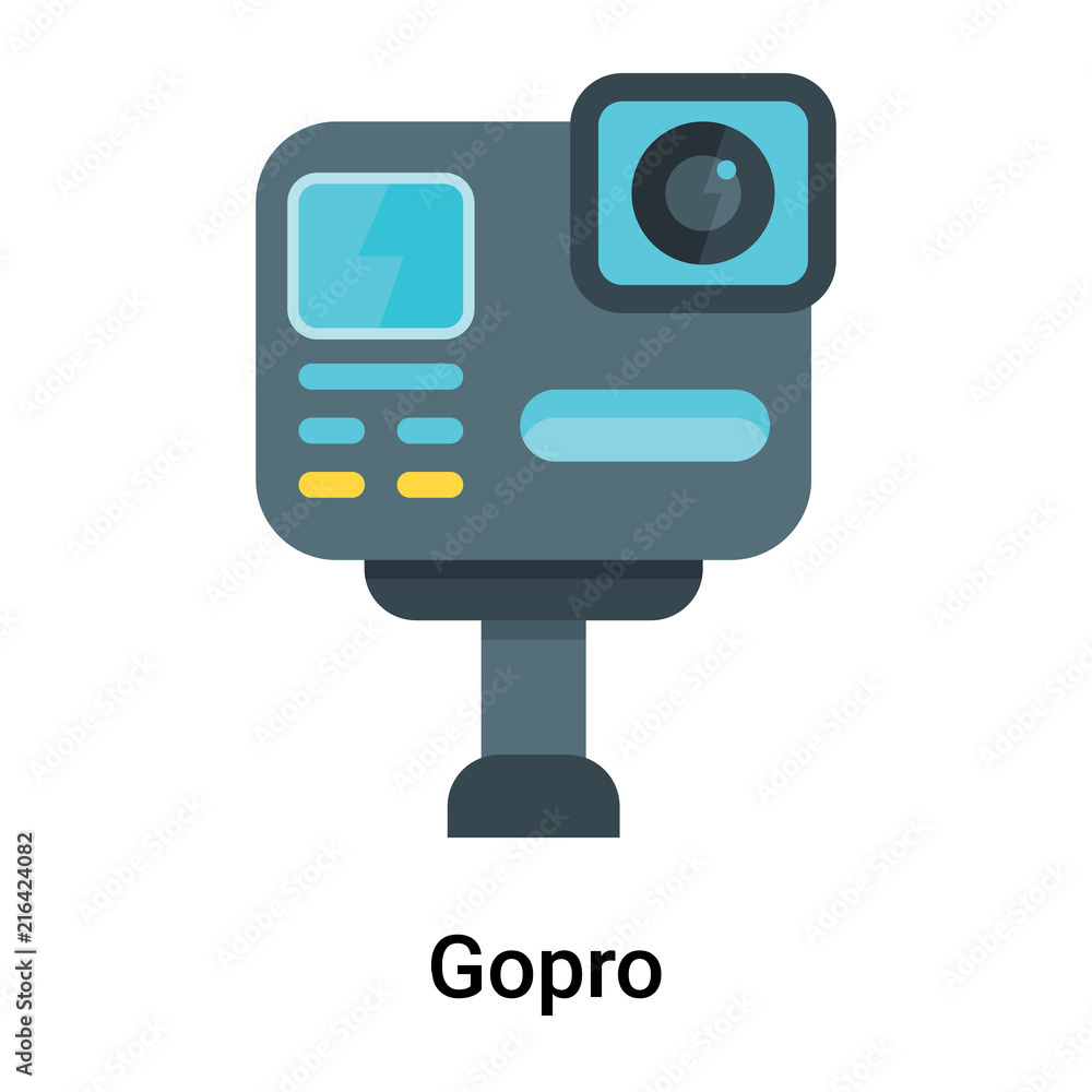 Vecteur Stock Gopro icon vector sign and symbol isolated on white  background, Gopro logo concept | Adobe Stock