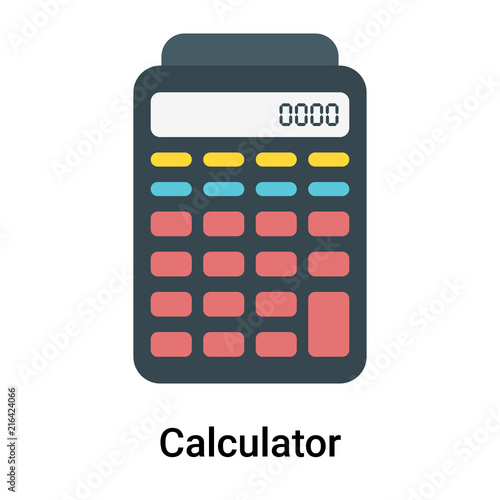 Calculator icon vector sign and symbol isolated on white background, Calculator logo concept