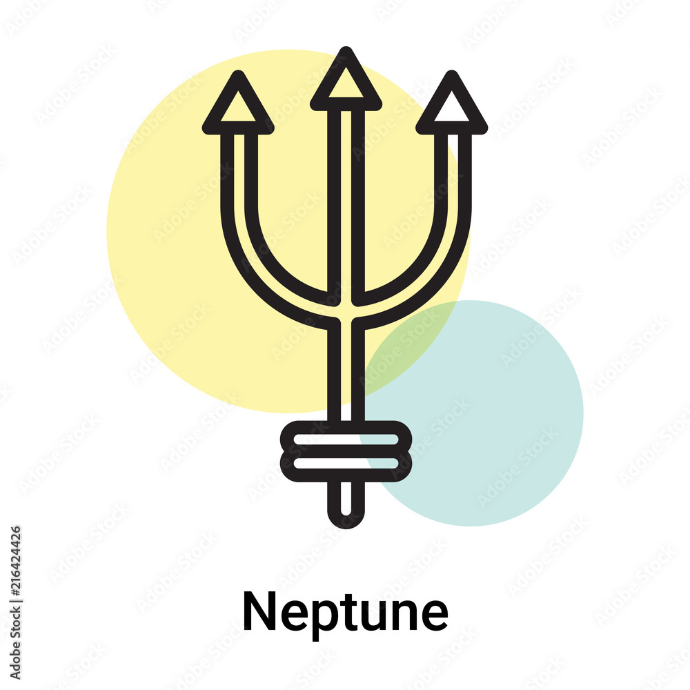 Neptune icon vector sign and symbol isolated on white background, Neptune logo concept Neptune icon vector sign and symbol isolated on white background, Neptune logo concept