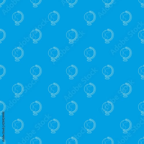 Globe pattern vector seamless blue repeat for any use