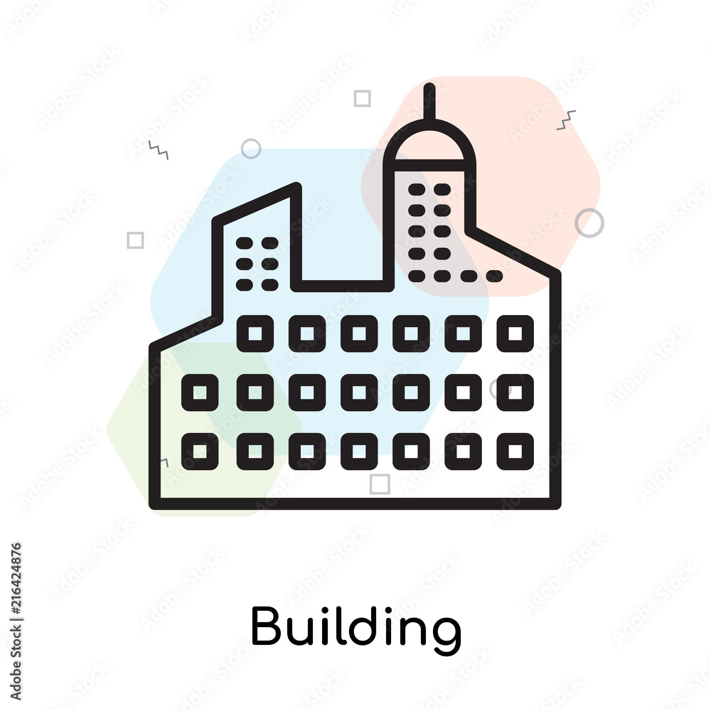 Building icon vector sign and symbol isolated on white background, Building logo concept Building icon vector sign and symbol isolated on white background, Building logo concept